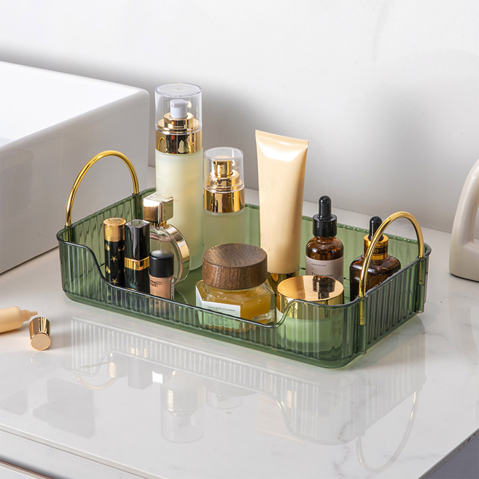 Luxury Skincare Products - Banyo Organizatör Rafı Hafif Lüks Akrilik