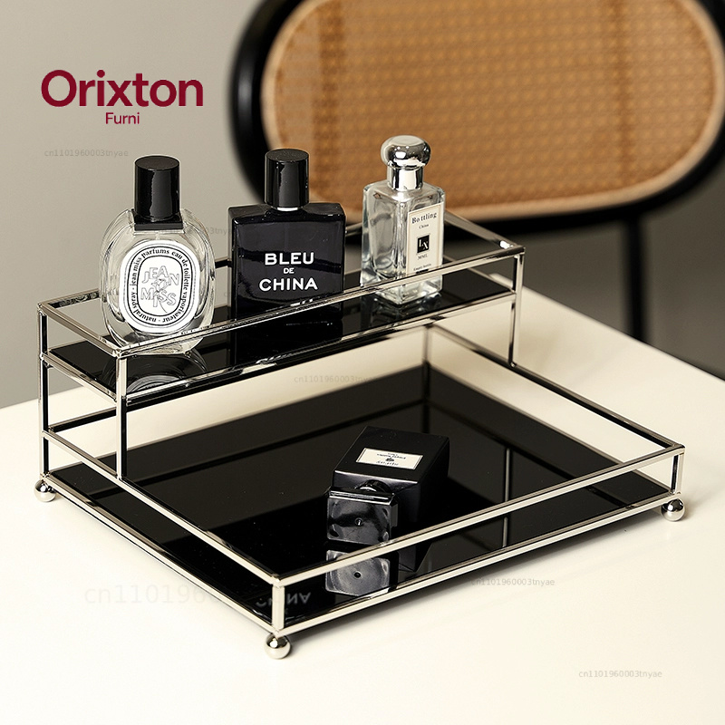 Luxury Skincare Tools - Hafif Lüks Siyah Masaüstü Metal Düzenleyici
