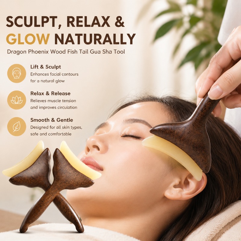 Luxury Skincare Tools - Çok fonksiyonlu Yüz Gua Sha Tahtası