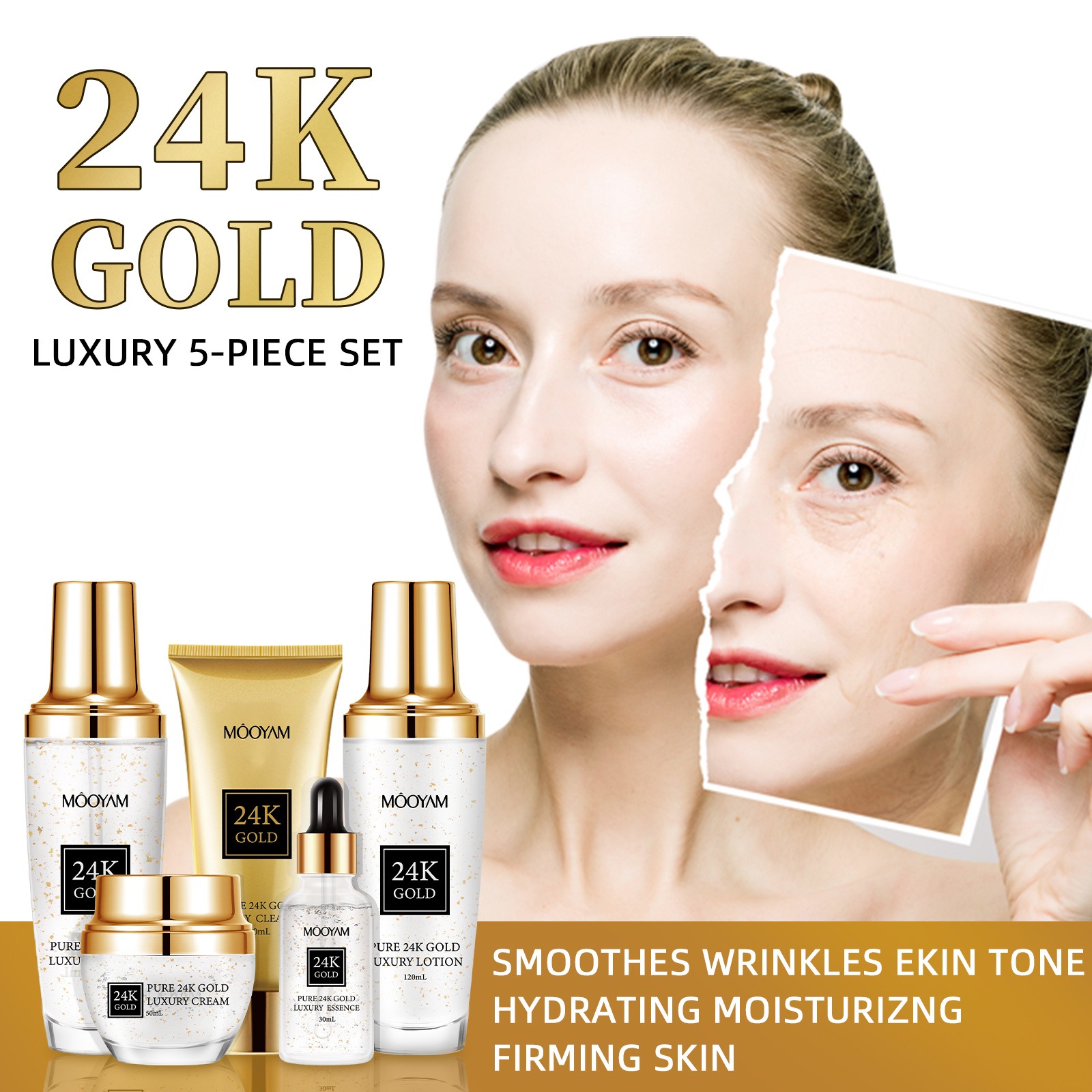 24 Ayar Altın LÜKS Nemlendiric - Luxury Skincare Sets incelemesi ve fiyatı